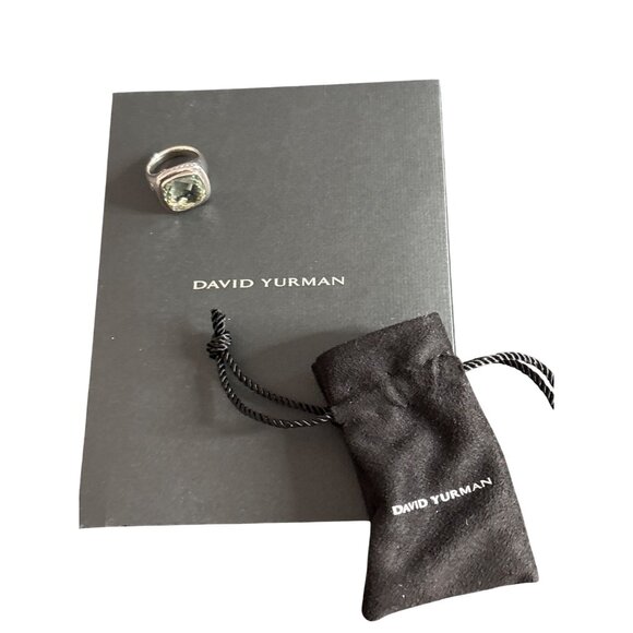 David Yurman Women's 14MM Faceted Prasiolite Albion Sterling Silver Ring - Picture 1 of 5